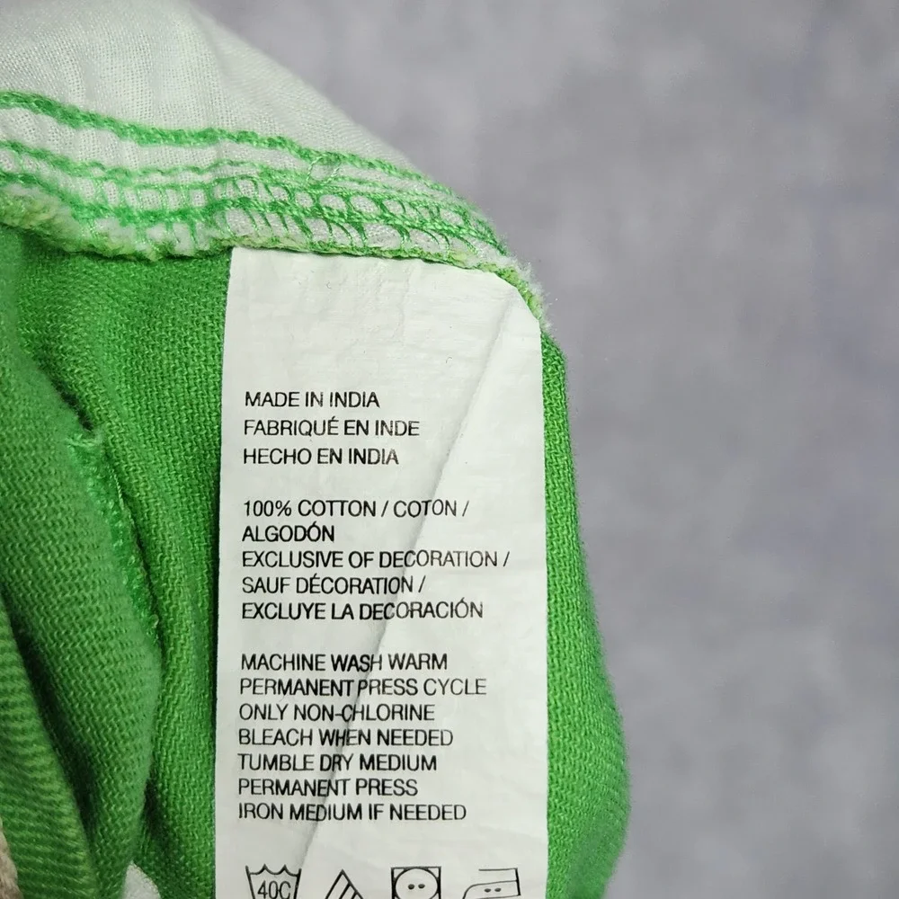 Izod Saltwater Mens Green Cotton Chino Shorts Size 38 Summer Casual